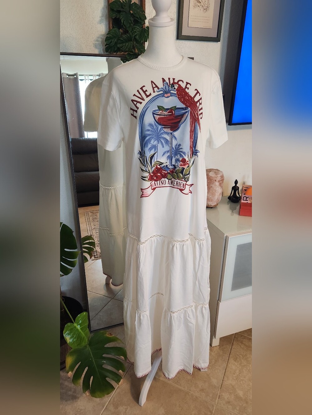 Farm Rio Have A Nice Trip Maxi Dress